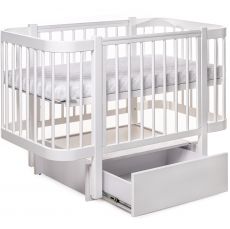 Детская кроватка с ящиком Deson Svitanok White